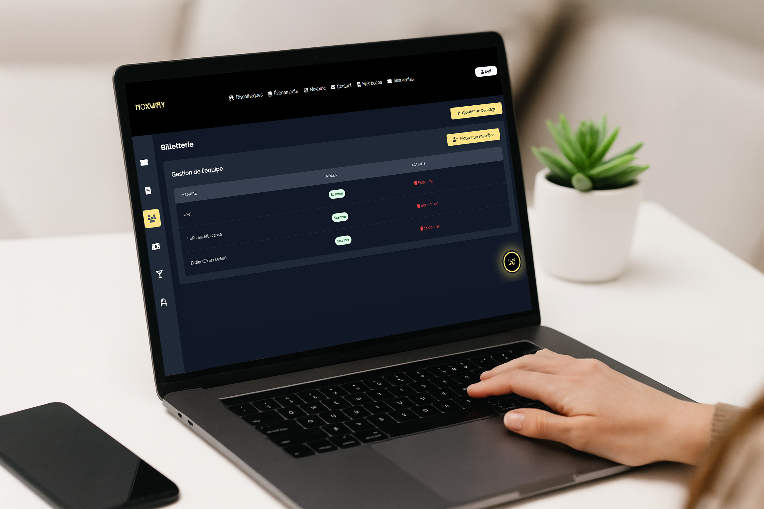 Billetterie en ligne Noxway - Vendez vos billets facilement
