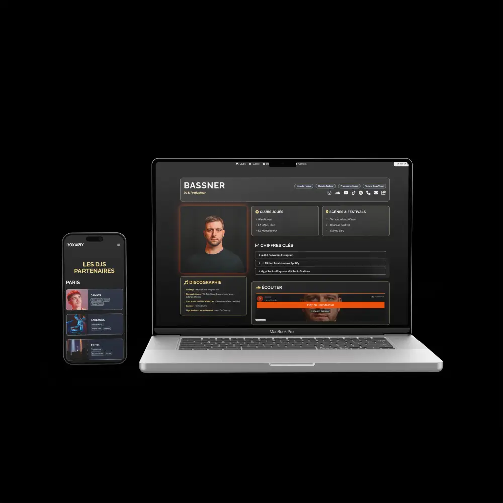 Aperçu du Press Kit DJ Noxway - Desktop